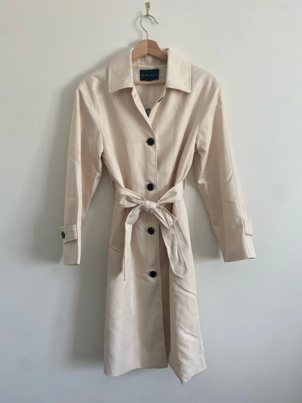 NWOT Minimal Belted Trench Coat | Size Small - Picture 3 of 10